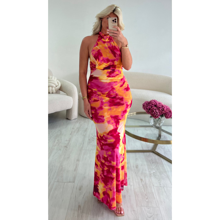 robe orange rose