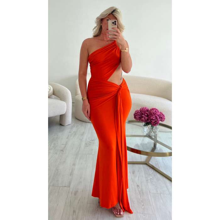 robe longue orange