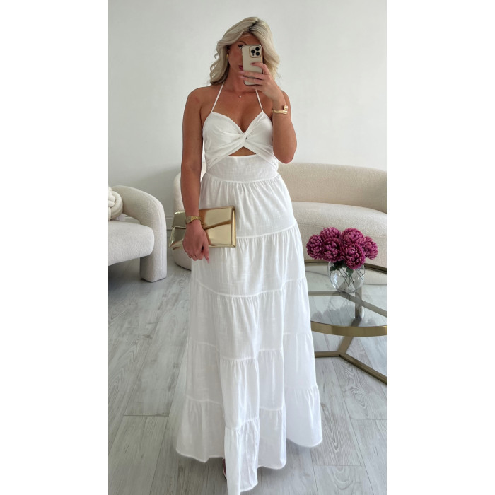 robe longue blanche