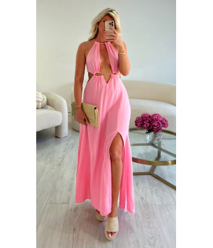 robe longue rose