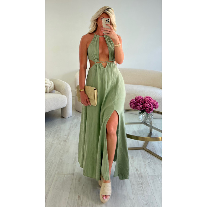 robe longue kaki
