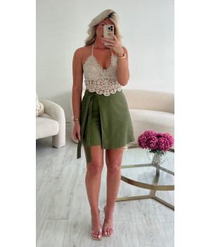jupe short lin kaki