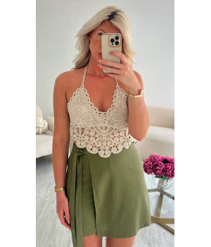 jupe short lin kaki