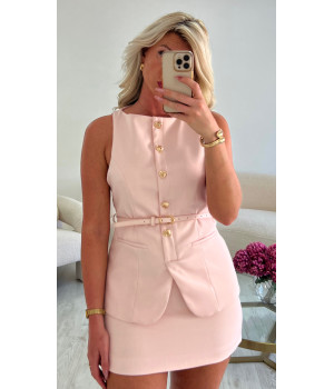 robe boléro rose