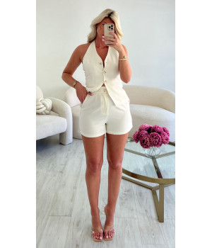 ensemble short boléro blanc