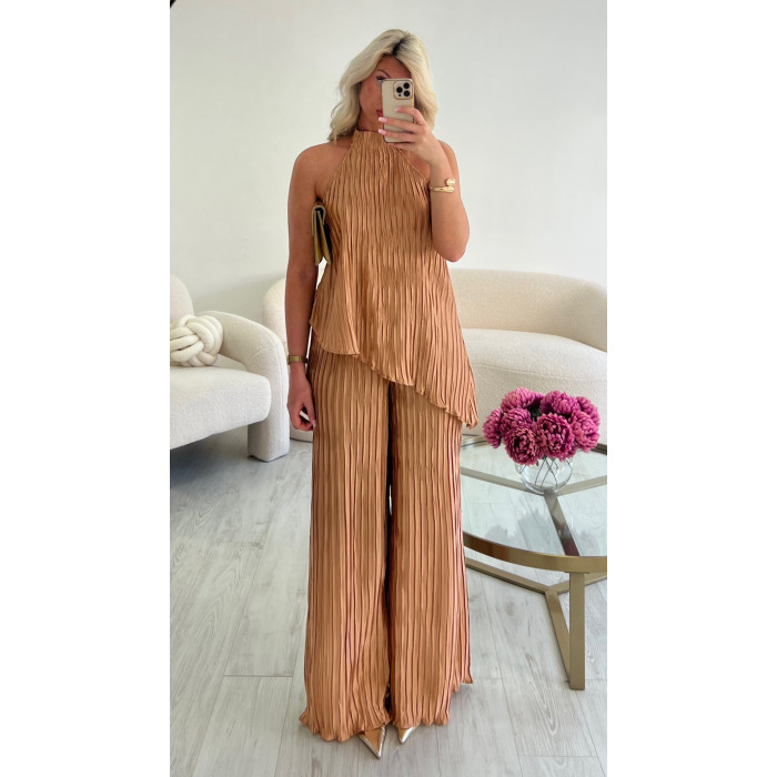 ensemble pantalon bronze