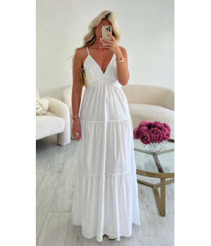 robe longue coton blanche
