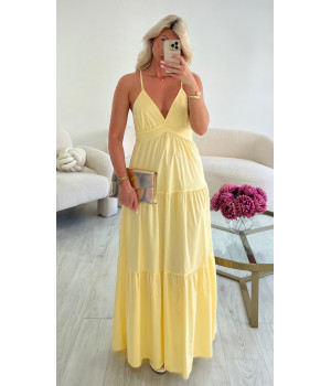 Long yellow cotton dress...