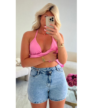 short jeans bleu
