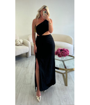 robe lin noire