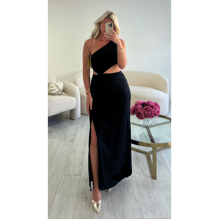 robe lin noire