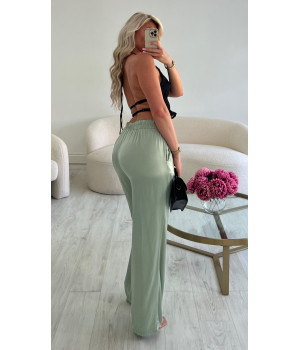pantalon fluide kaki