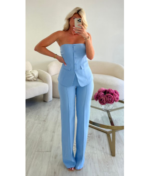 top bustier bleu