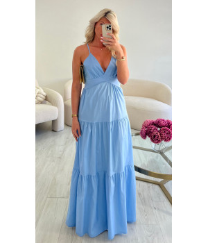 robe longue bleu