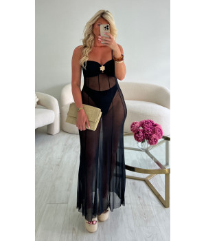 robe plage noire