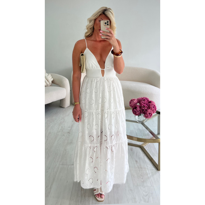 robe longue blanche