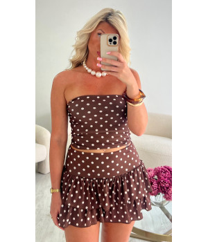 ensemble pois marron