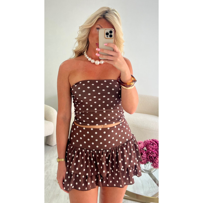 ensemble pois marron