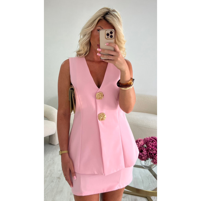Ensemble boléro rose