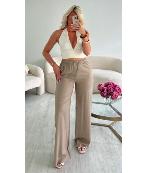 Pantalon lin standard mocca