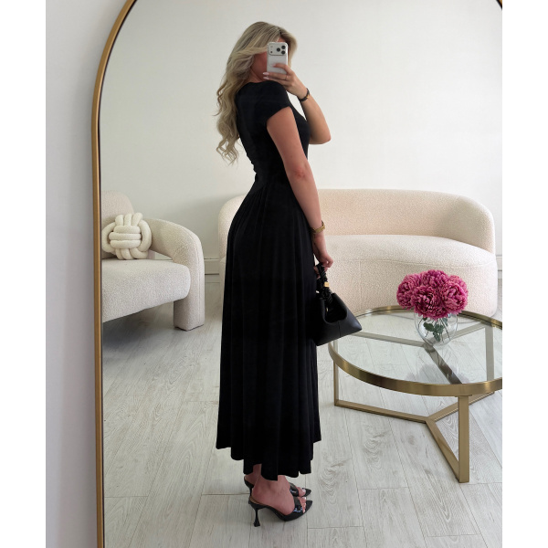 Robe t-shirt old money noire - DRESS DESIREE