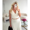 Ensemble jupe midi blanc - DRESS DESIREE