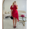 Robe cape dentelle rouge - DRESS DESIREE