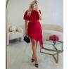 Robe cape dentelle rouge - DRESS DESIREE