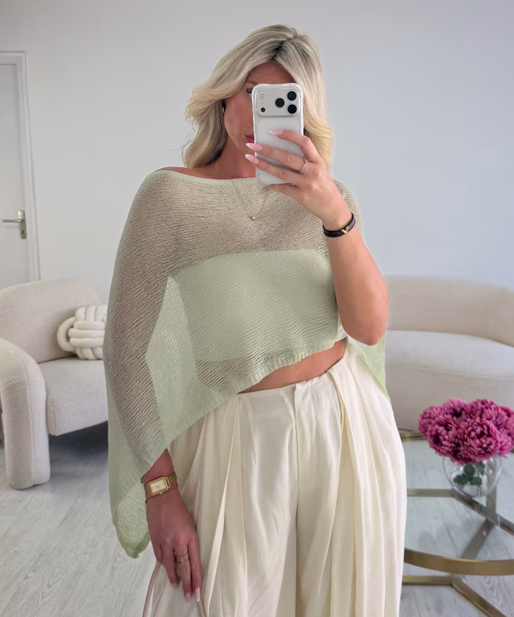 Sage Fine-Knit Cape - DRESS DESIREE