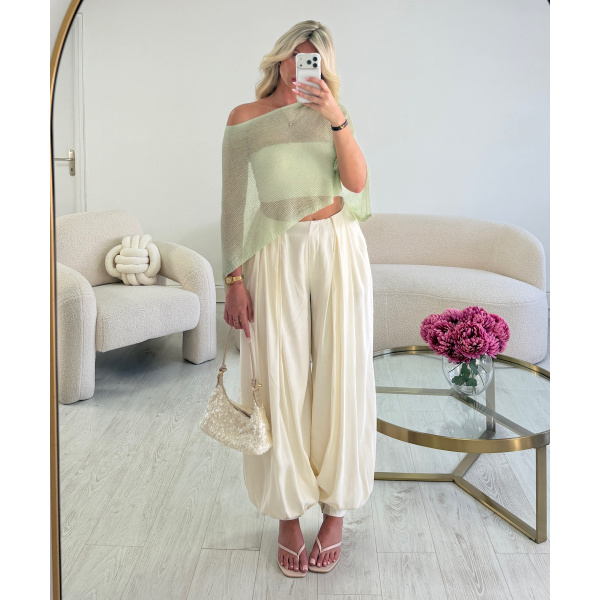 Cape maille fine sauge - DRESS DESIREE
