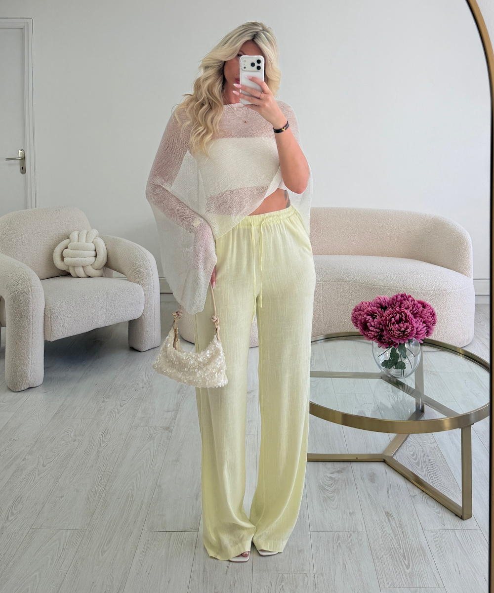 White Fine-Knit Cape