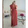Robe fente dos nu terracotta - DRESS DESIREE