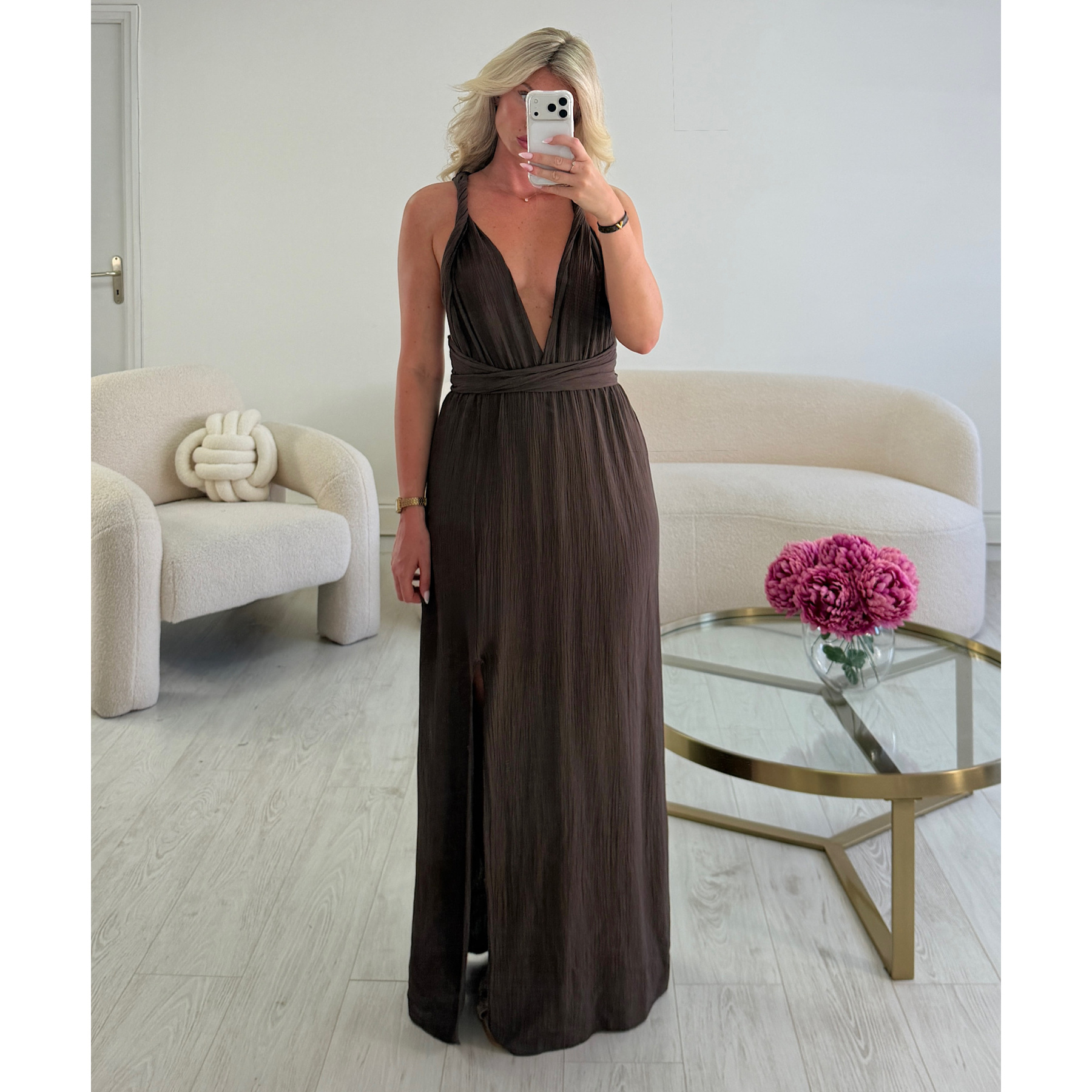 Robe fente dos nu choco - DRESS DESIREE