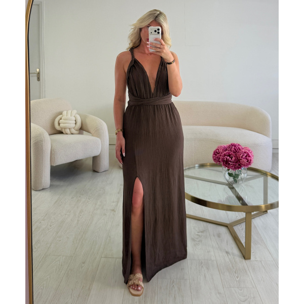 Robe fente dos nu choco - DRESS DESIREE