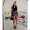 Jupe sequin fente coloré noir - DRESS DESIREE