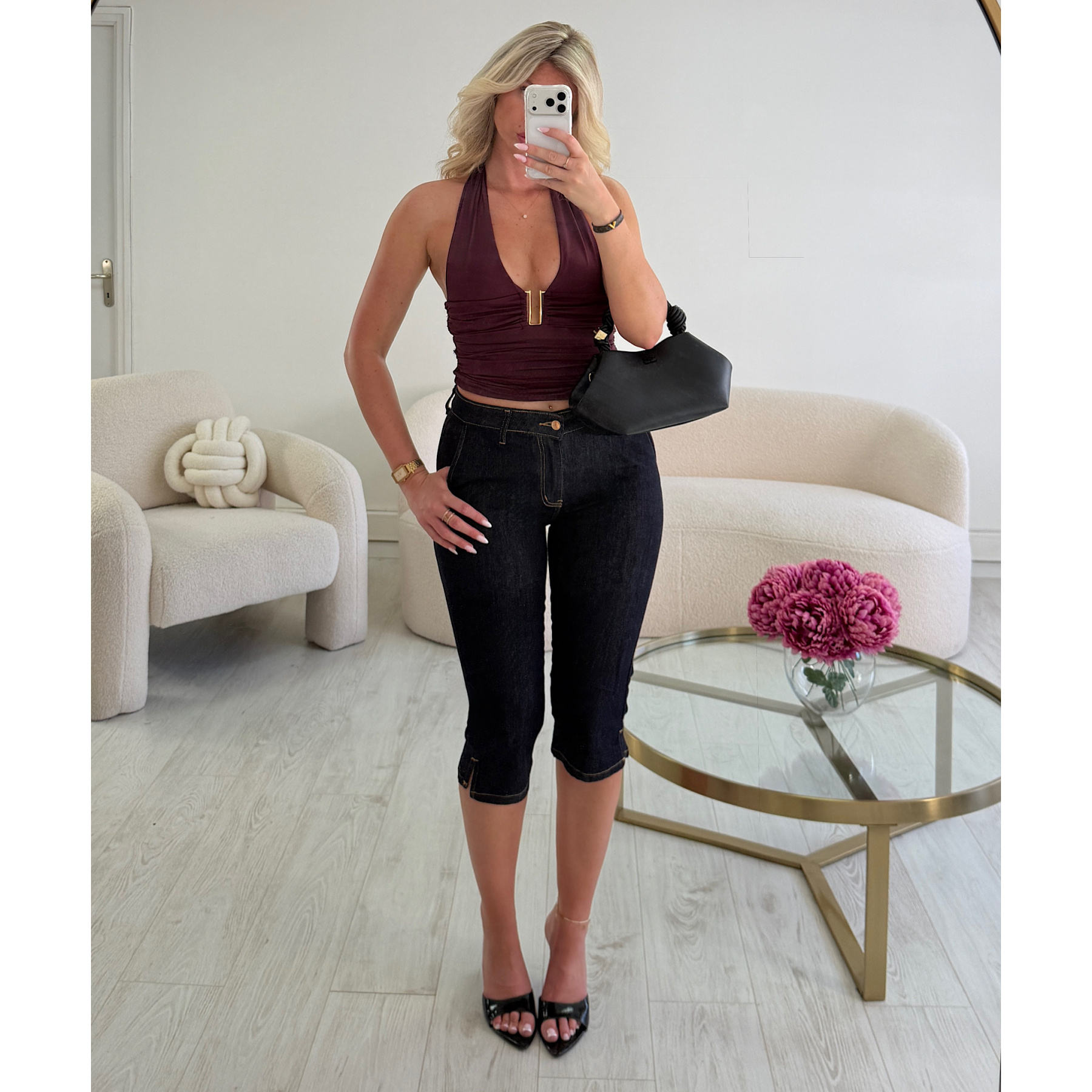 Capri brut fente stretch- DRESS DESIREE