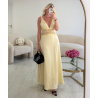 Robe longue dentelle jaune - DRESS DESIREE