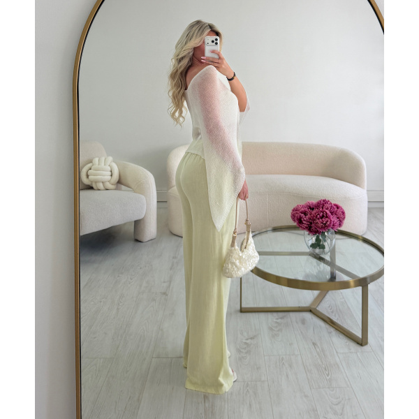 Pantalon lin jaune standard DRESS DESIREE