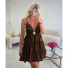 Robe soleil marron -  DRESS DESIREE