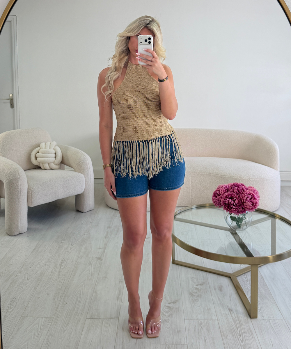 Top maille doré - DRESS DESIREE