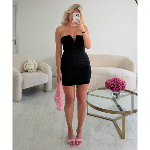 Black Underwire Mini Dress - DRESS DESIREE