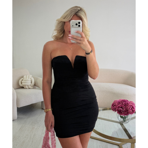 Robe courte armature noire - DRESS DESIREE