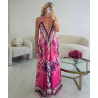 Robe longue dos nu rose - DRESS DESIREE