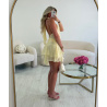 Combishort mousseline jaune - DRESS DESIREE