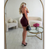 Robe prune détails courte - DRESS DESIREE