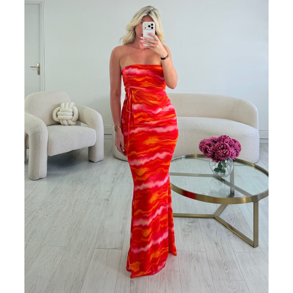Top bustier tulle coucher de soleil - DRESS DESIREE