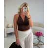 Top bénitier choco dos nu - DRESS DESIREE