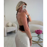 Top bénitier choco dos nu - DRESS DESIREE