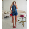 Blue Denim Shorts Set - Details - DRESS DESIREE