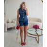 Ensemble short jeans bleu détails - DRESS DESIREE